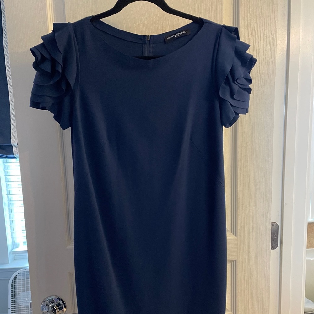 Pierre Brunelli Maternity xs navy dress!